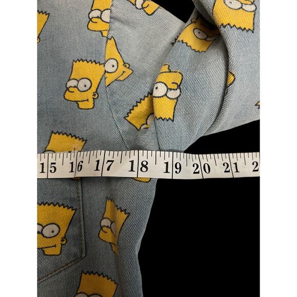 Vintage 90s Bart Simpson Denim Jacket All Over Print  Collectible Woman’s Jacket - Picture 13 of 16